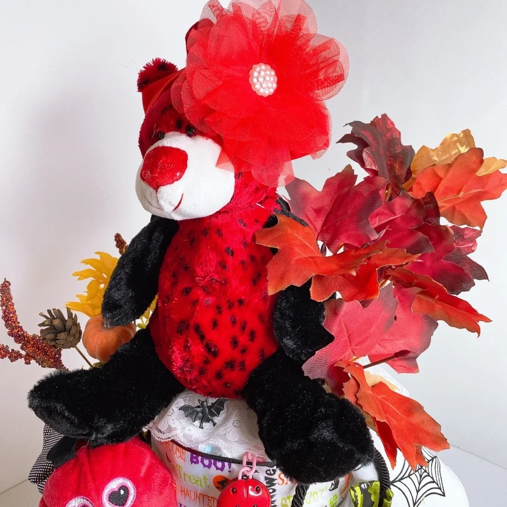 Ladybug Halloween Diaper Cake